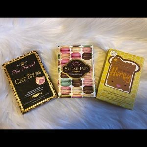 3 New Too Faced Pallets Cat Eyes, Sugar Pop, Honey